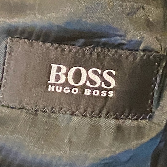 Hugo Boss Saks Fifth Avenue Black Fine Wool Blazer Mens Size ? Have measured - Picture 9 of 12